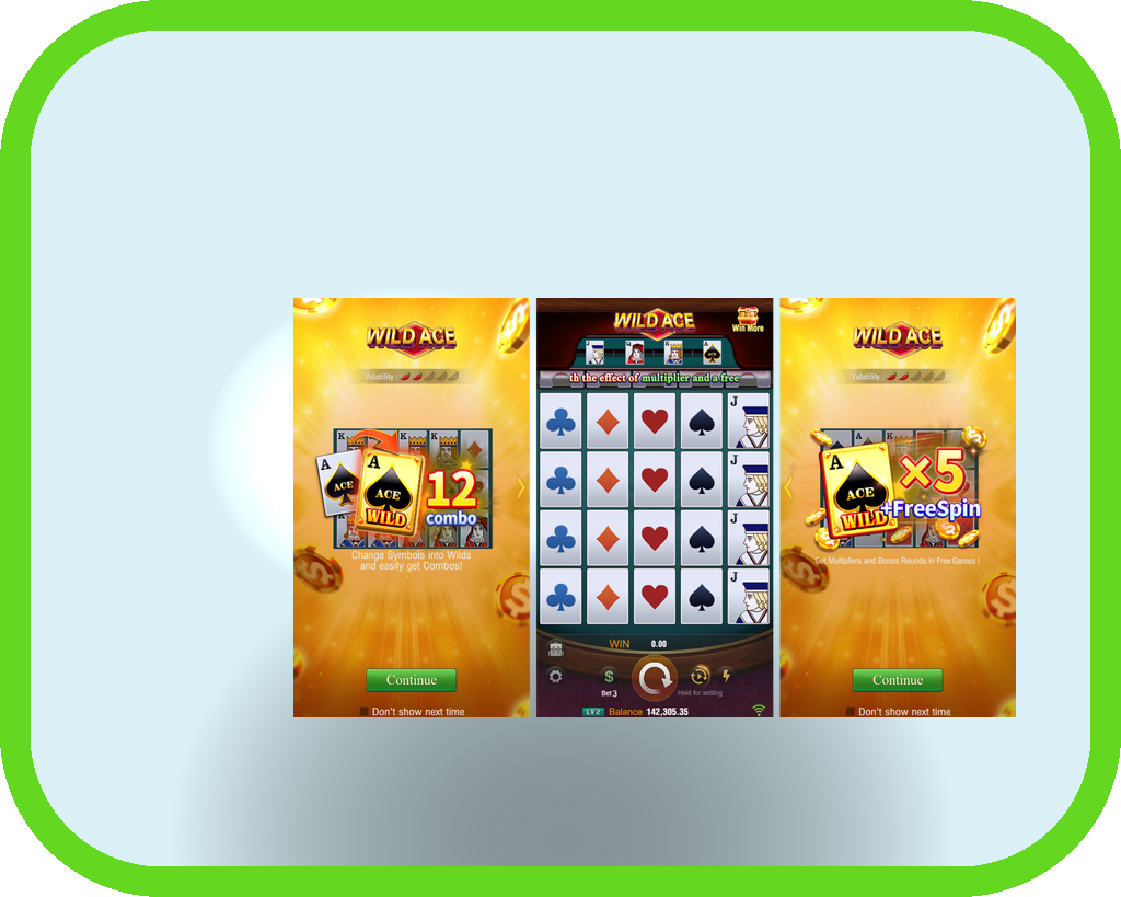 Wild Ace · Tampilan Layar Aplikasi SPN88